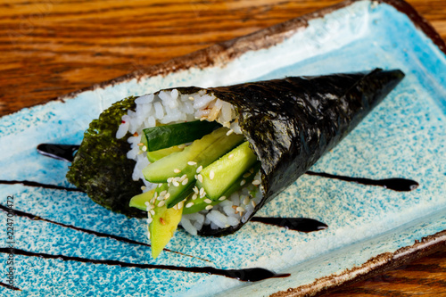 Japanese handroll temaki photo