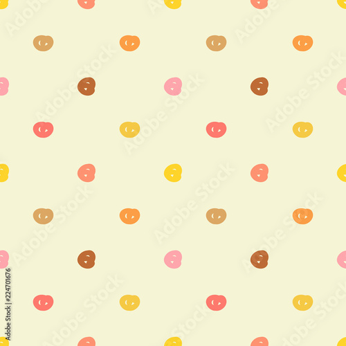Doodle polka dots pattern