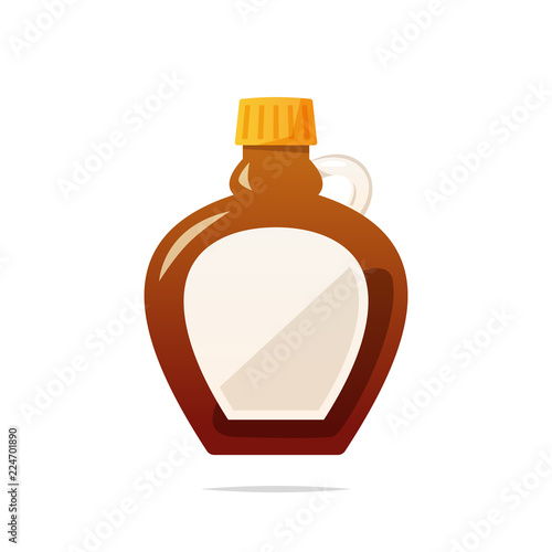 Maple syrup bottle vector isolated