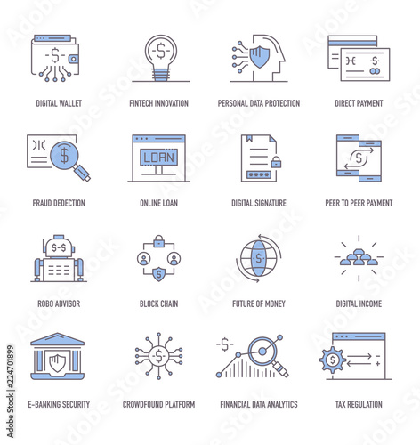 Fintech Industry Icons