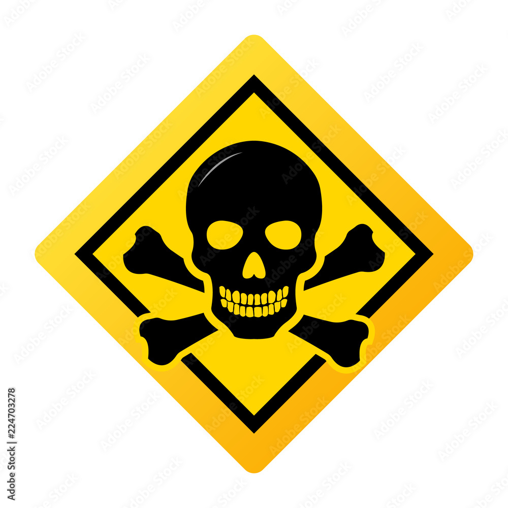 Toxic safety Hazard Danger Harmful Malware Virus sign illustration isolated on background Vector Icon Toxic safety Hazard Danger Harmful Malware Virus sign illustration isolated on background Vector Icon