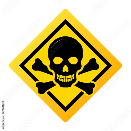 Toxic safety Hazard Danger Harmful Malware Virus  sign illustration isolated on background Vector Icon