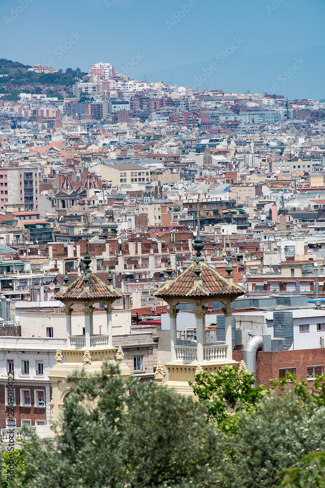 Barcelona Spain: panoramic views of the city