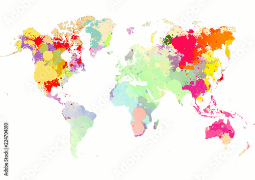 世界地図 グランジ
