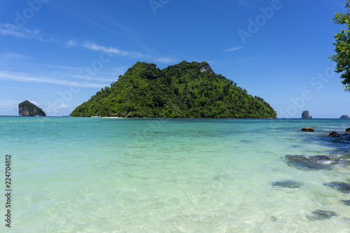 small island with clear waters