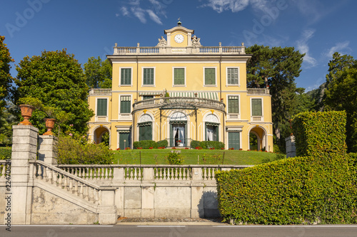 Villa Margherita Grande dates back to the 1750s and is in fact where the famous Italian composer Giuseppe Verdi stayed and composed La Traviata, Griante, Como Lake Italy. photo