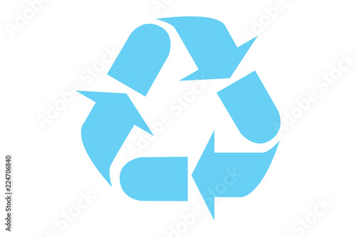 Símbolo de reciclaje por el saneamiento de agua. 
