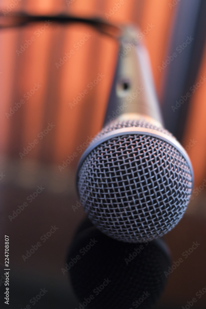 Obraz premium Singers concert stage microphone