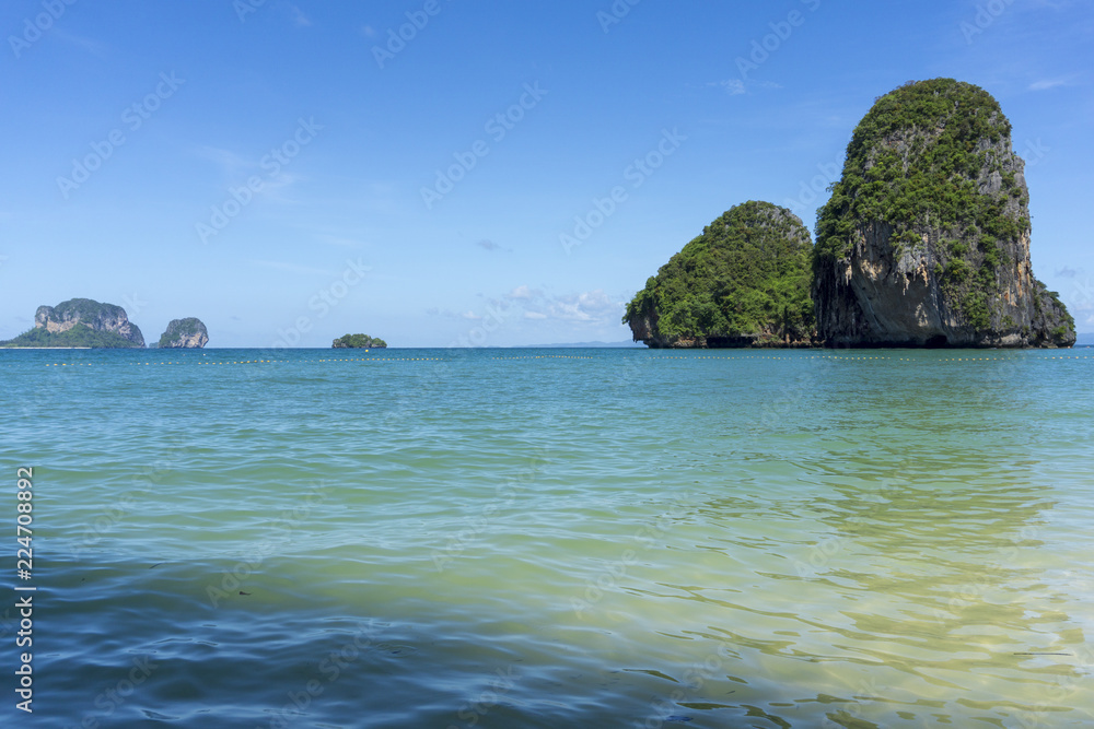 Naklejka premium Railay Beach spot in Krabi Thailand