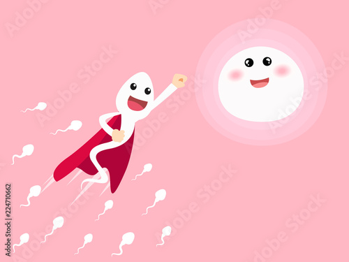 sperm and egg. vector illustration.