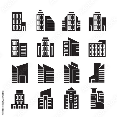 vector set of building icons