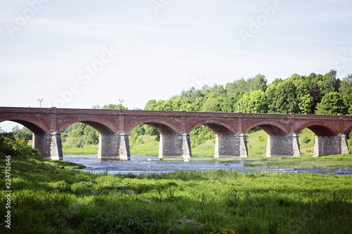 The Old Brick Bridge Across The Venta River In Kuldīga