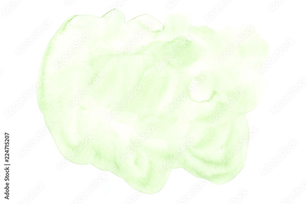 Abstract green watercolor drop - paper texture. Abstract green watercolor drop - paper texture.