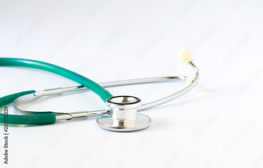 Stethoscope on white background.Stethoscope is a medical equipment for listening to the internal sounds of human body. Stethoscope on white background.Stethoscope is a medical equipment for listening to the internal sounds of human body.