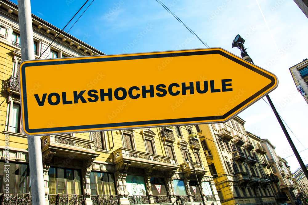 Obraz premium Schild 285 - Volkshochschule