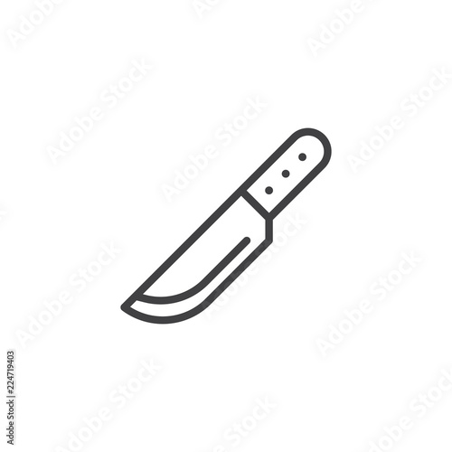 Knife outline icon. linear style sign for mobile concept and web design. kitchen knife simple line vector icon. Symbol, logo illustration. Pixel perfect vector graphics