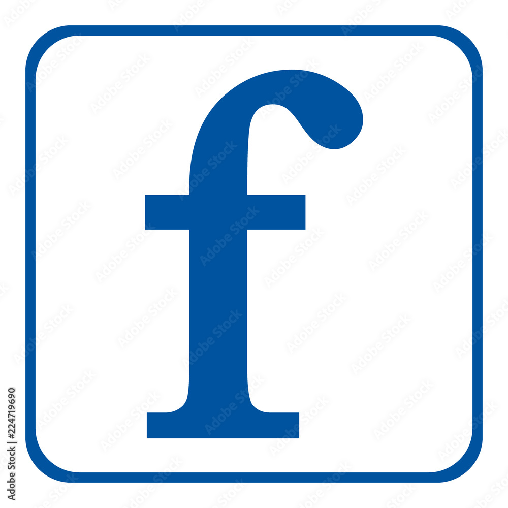 Obraz premium F letter icon on white.