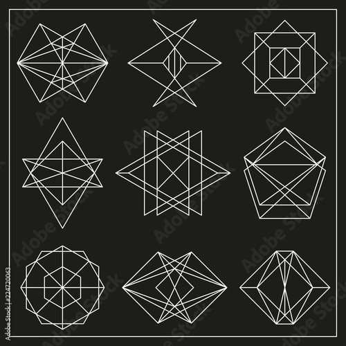 Abstract Outline Geometric Shapes