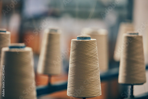 Dyeing fabrics yarn in dyeing farm production