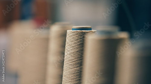 Dyeing fabrics yarn in dyeing farm production