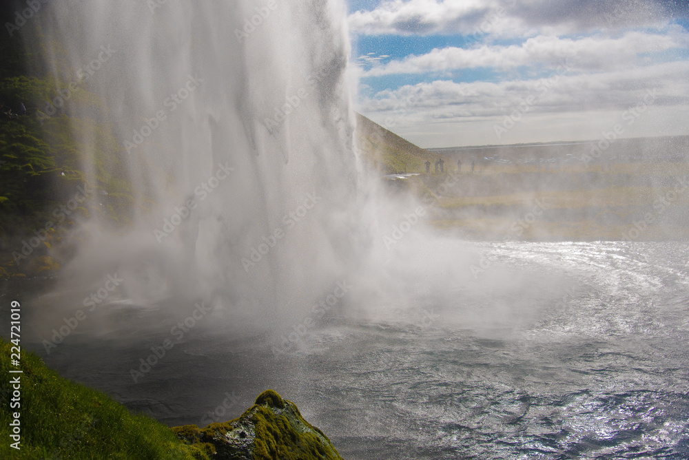 Spectacular Seljalandsfoss waterfall, Iceland