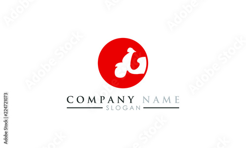 logo circle scooter