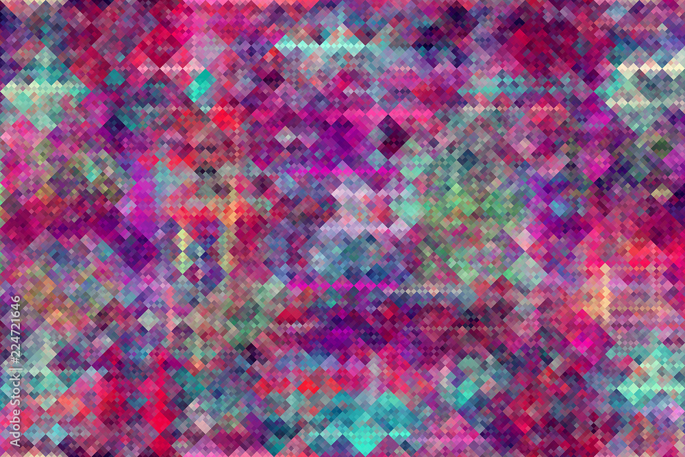 Abstract multicolored pixel pattern. Comic background.