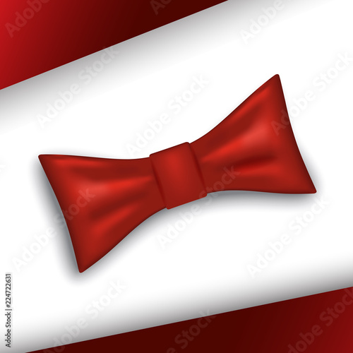 Bow tie or neck tie simple vector icon isolated on white