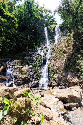 Fototapeta Naklejka Na Ścianę i Meble -  Mountain waterfall Mindoro island. Philippines.