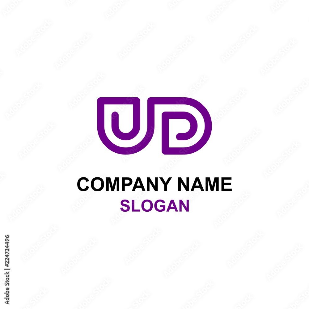 UD letter initial logo.