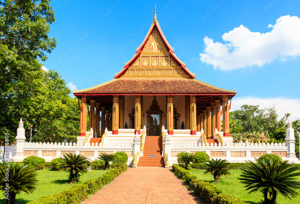 Buddhist temple of Ho Phra Keo. Laos. Vientiane. Buddhist temple of Ho Phra Keo. Laos. Vientiane.