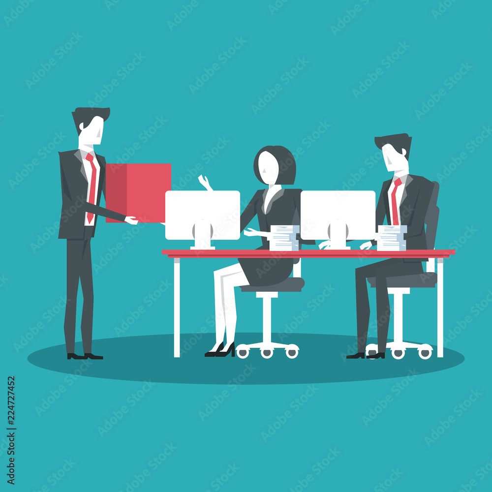 Fototapeta premium Business coworkers avatar