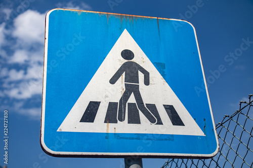 crosswal road sign