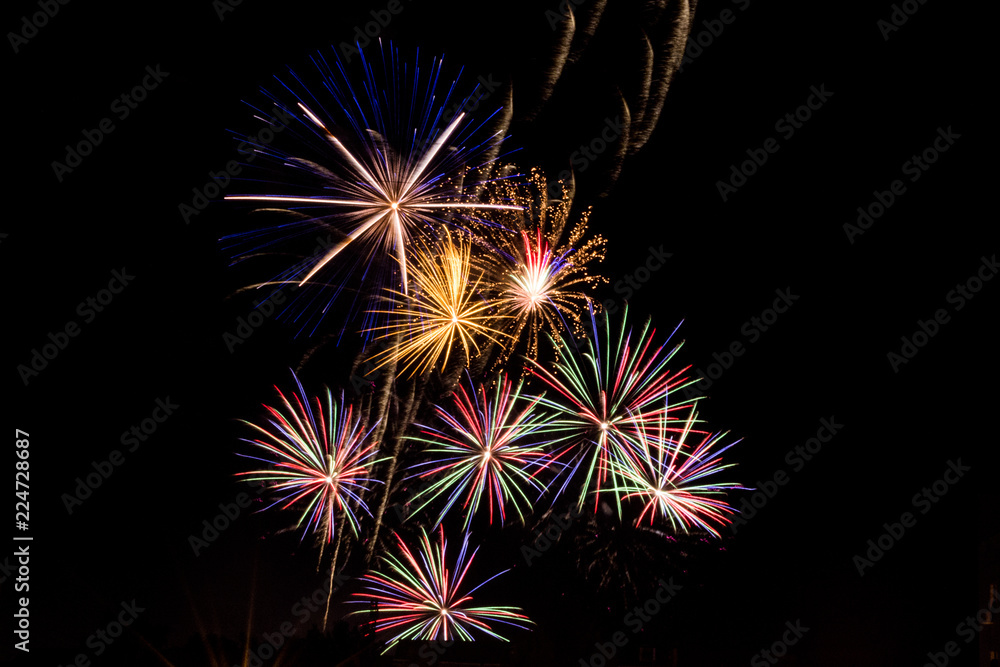 bright flashes of fireworks bright flashes of fireworks