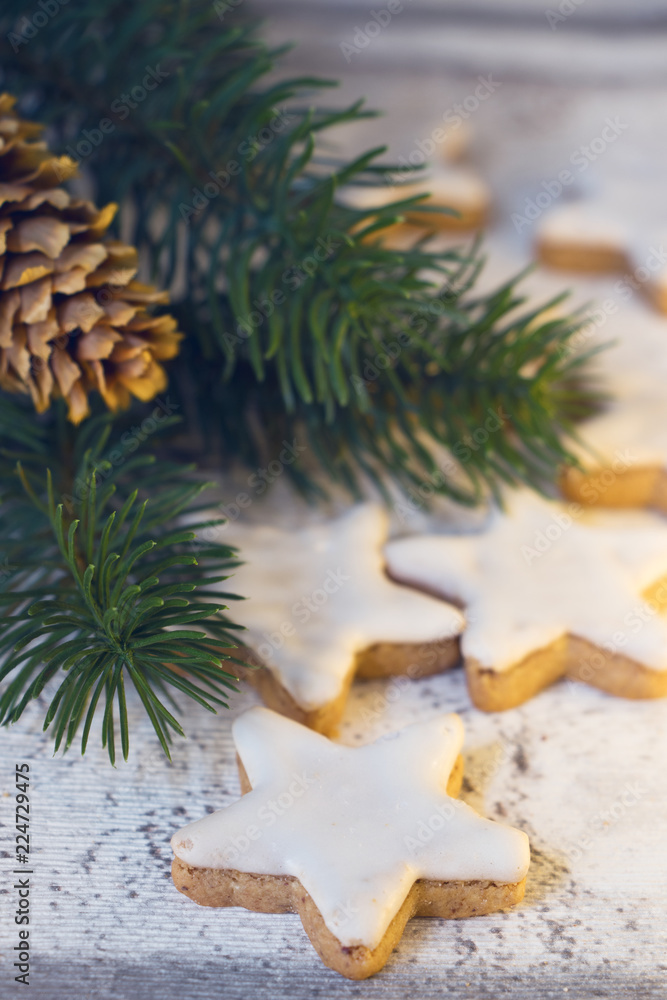 christmas cinnamon star with branch and cone christmas cinnamon star with branch and cone