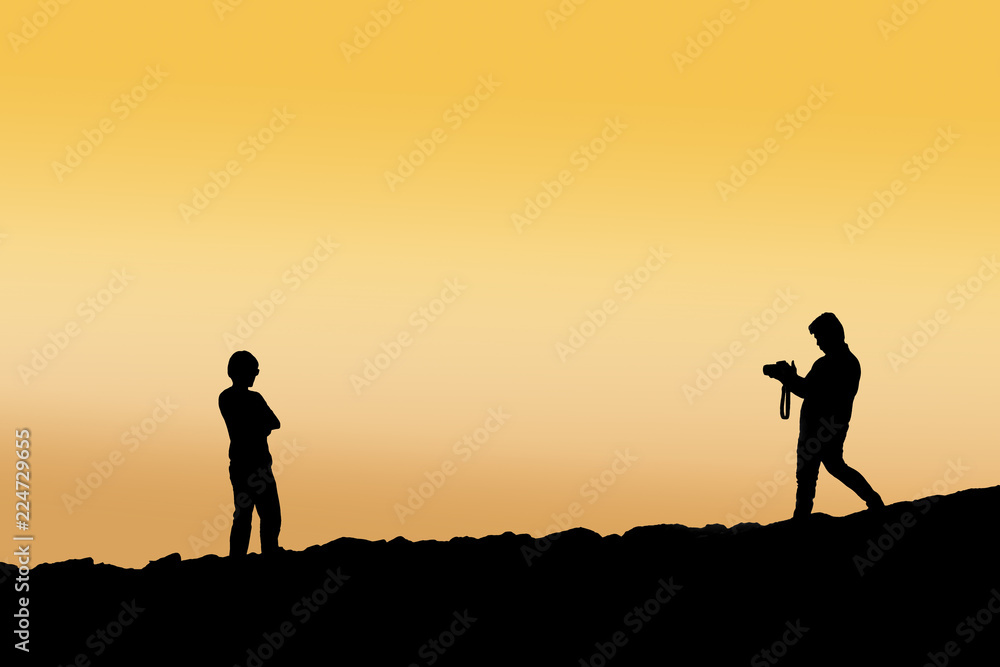 Illustration silhouette photograph