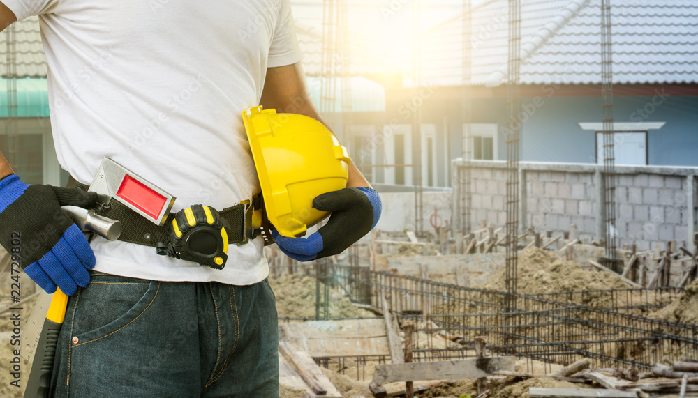 Fototapeta premium Construction Worker Ready to work.