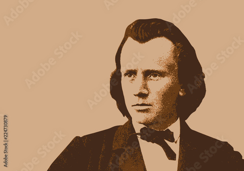 Brahms, musicien, portrait, personnage célèbre, piano, pianiste, musique, célèbre, musique, classique photo