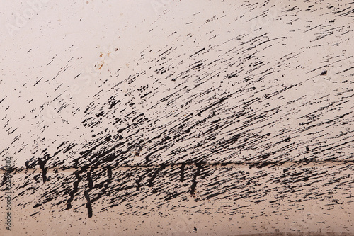 bitumen ashpalt spray spot on the car door
