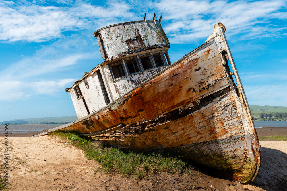grounded fishing boat grounded fishing boat