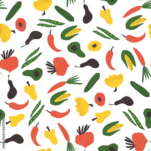 Veggies seamless background for your design 