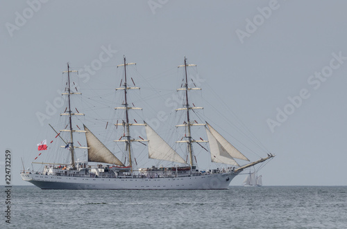 SAILING VESSEL - Frigate in a cruise on the sea 