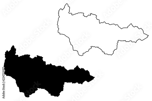 Khanty-Mansi Autonomous Okrug (Russia, Subjects of the Russian Federation, Autonomous okrug ) map vector illustration, scribble sketch  Khanty-Mansiysk Autonomous Okrug – Yugra map