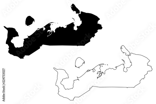 Nenets Autonomous Okrug (Russia, Subjects of the Russian Federation, Autonomous okrug ) map vector illustration, scribble sketch Nenets Autonomous Okrug map