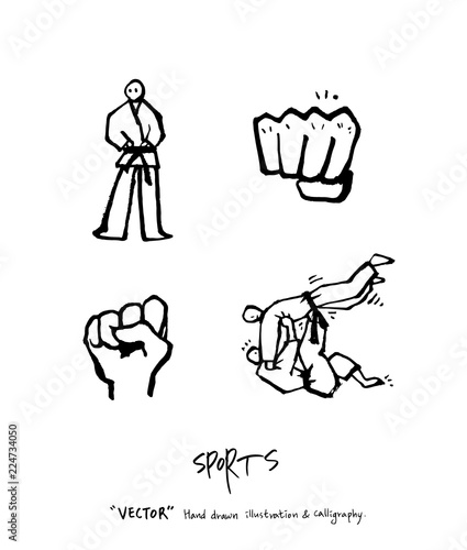 스포츠 포스터 / 손으로 그린 스포츠 그림