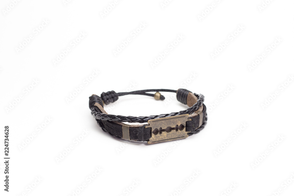 Black leather bracelet Black leather bracelet