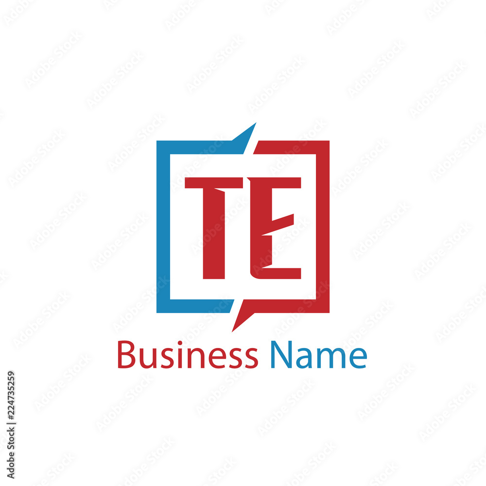 Initial Letter TE Logo Template Design