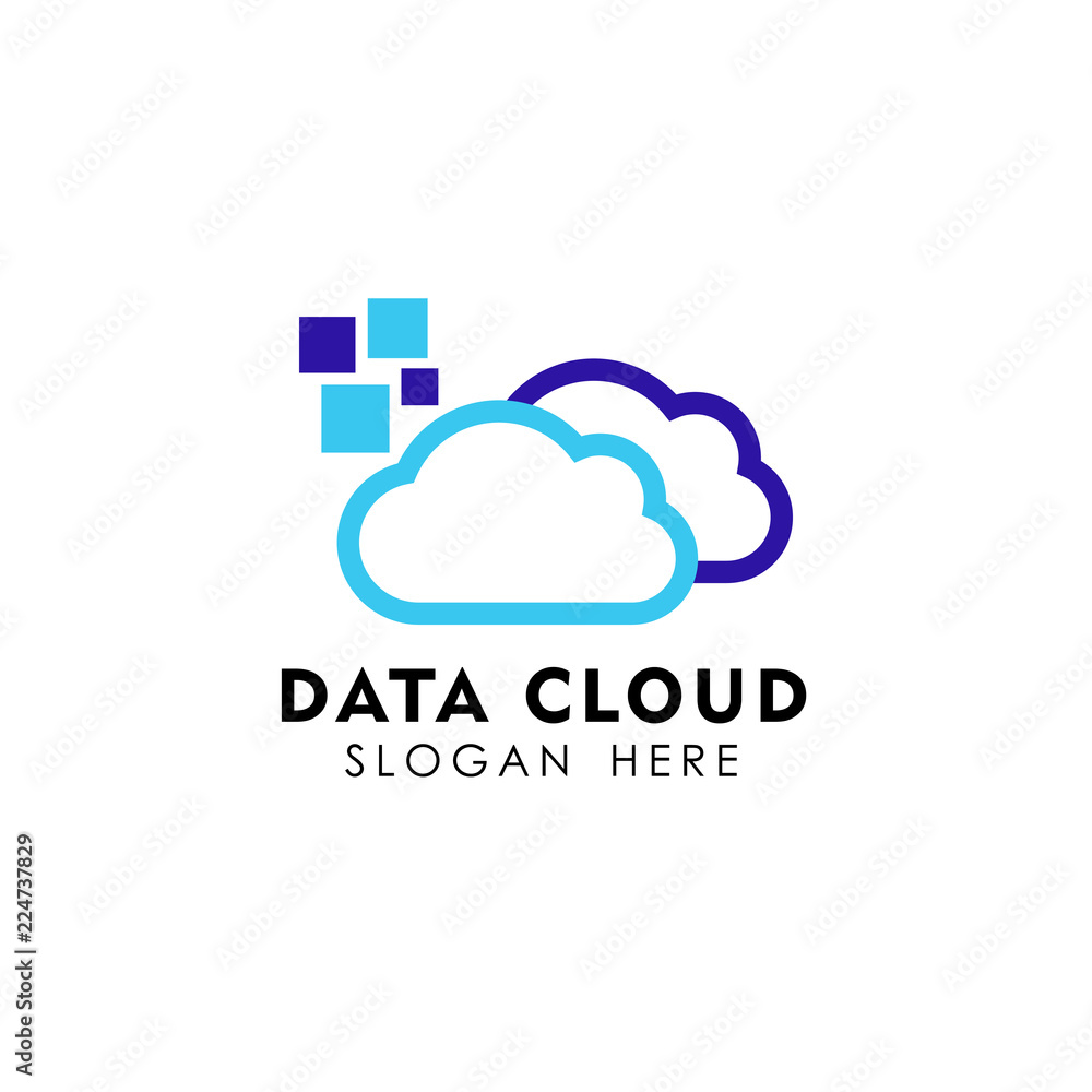 pixel cloud logo design template. data server cloud logo vector icon pixel cloud logo design template. data server cloud logo vector icon