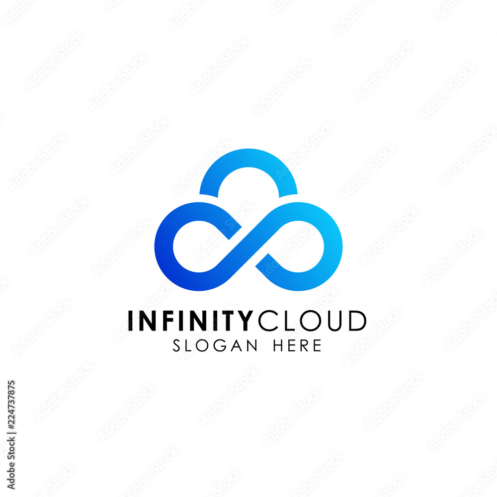 infinity cloud logo design icon template infinity cloud logo design icon template