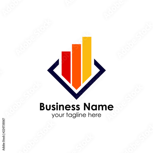 Finance logo template. accounting logo template.  charts icon